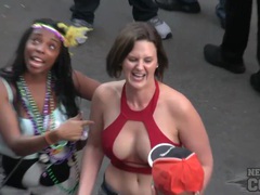FuckingChickas presents: Mardi gras girls flashing their tits for beads