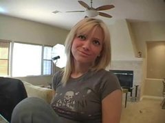FuckingChickas presents: Cute girl in jeans sings for the camera