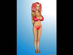 FuckingChickas presents: 3d redhead with huge tits in a red bikini