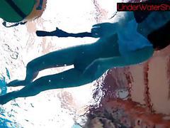 FuckingChickas presents: Perfect shaved teen in the pool