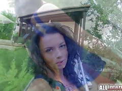 FuckingChickas presents: Allinternal anal creampie for hot brunette who loves a rough