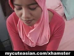 FuckingChickas presents: Asian amateur in head scarf sucks then fucks