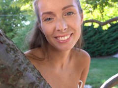 FuckingChickas presents: Solo model kinuski opens her legs in outdoors and masturbates, Solo Models, Masturbation, Outdoor, Panties, Natural Tits, Long Hair, Pussy, Fingering, High Heels