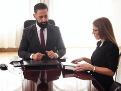 FuckingChickas presents: Erotic fucking in the office with gorgeous secretary eveline dellai