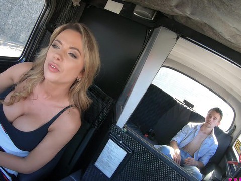 FuckingChickas presents: Lucky passenger fucks wet pussy of horny taxi driver shalina devine