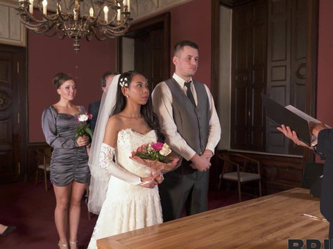 FuckingChickas presents: Hot ass bride killa raketa drops her panties to ride a hard dick