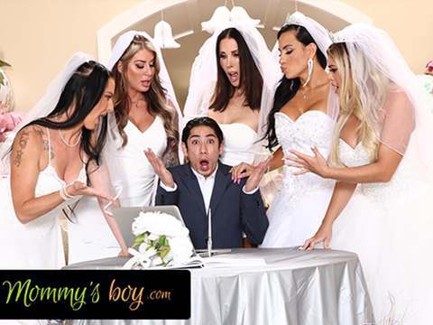 FuckingChickas presents: Mommy's boy - furious milf brides reverse gangbang hung wedding planner for wedding planning mistake