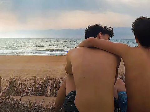 FuckingChickas presents: Staxus :: beach boy bangers :: surfer friends, can't contain their passion on the beach