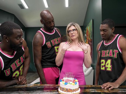 FuckingChickas presents: Interracial gangbang with a horny blonde babe - cory chase