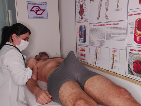 FuckingChickas presents: Patient's erection right in front of the nurse