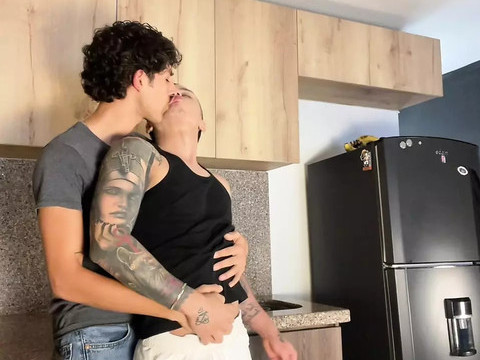 FuckingChickas presents: Colombian boy shows how to take a huge cock - enriquemudu & milky_santy
