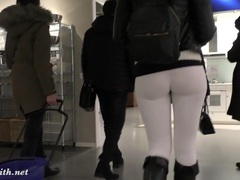 FuckingChickas presents: Jeny smith  camel toe white leggings