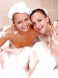FuckingChickas presents: Naughty sexy young chicks taking a hot bubble bath together
