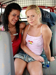 FuckingChickas presents: Naughty young Ellis and her hot friend share a hard cock