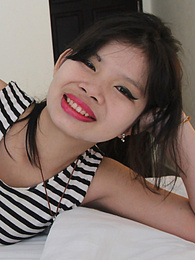 FuckingChickas presents: Ass-horny Thai amateur fingers asshole and gets stuffed by white cock