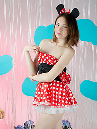 FuckingChickas presents: Breathtaking slender chick got rid of innocent clothing quickly and spread those smooth legs while showing her moist areas.