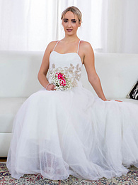 FuckingChickas presents: Blonde bride Anna Khara has sex with the groom and a photographer at once